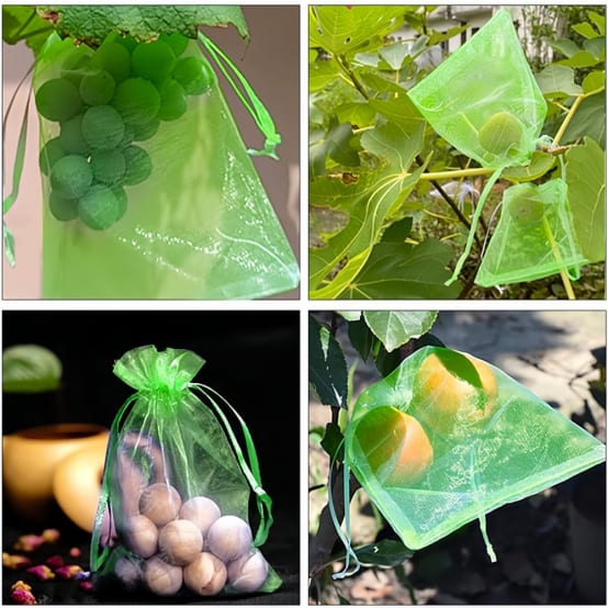 25x35cm 50 Pièces Sacs Filet En Nylon Pour Fruits Et Raisin, Sacs De