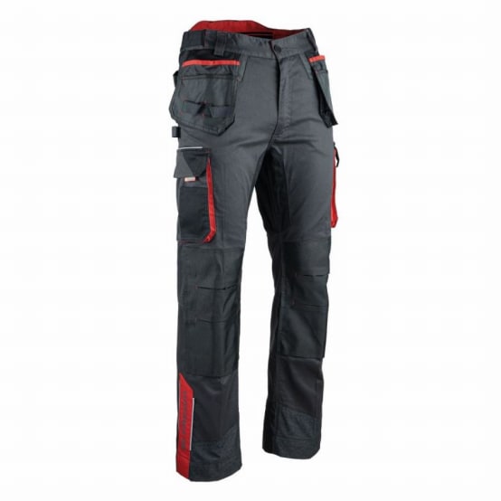 Pantalon stretch FACOM Ultimate poches flottantes Noir/Gris/Rouge