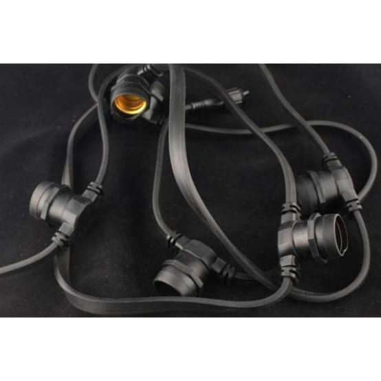 2x Câble électrique Pour Lampe - Câble Avec Douille E27 Et Bague De Fixation - Monture De Suspension Pour Luminaire Plafond Noir 81081737