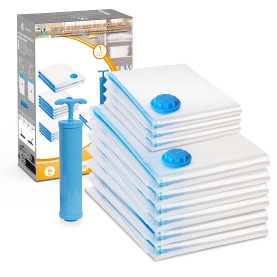 Sac de rangement sous vide aspirateur avec pompe Lot de 10pcs