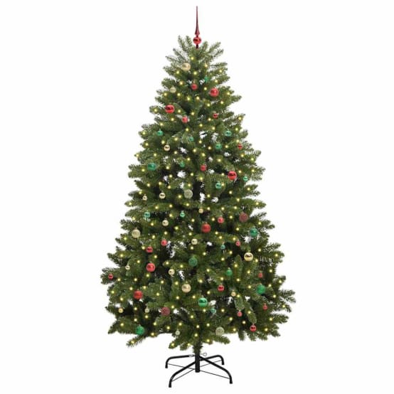 Mini Sapin De Noël 30 Cm Avec Guirlande Lumineuse Led, Décoration De