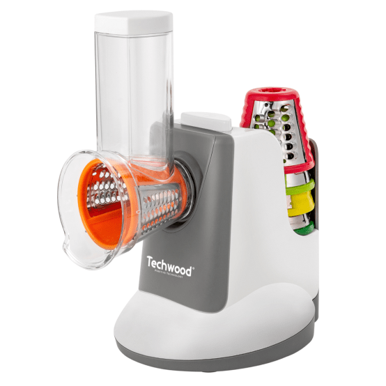 Techwood Allesschneider Elektrisch 150W - 190mm Edelstahlmesser 0-15mm Schnittstärke