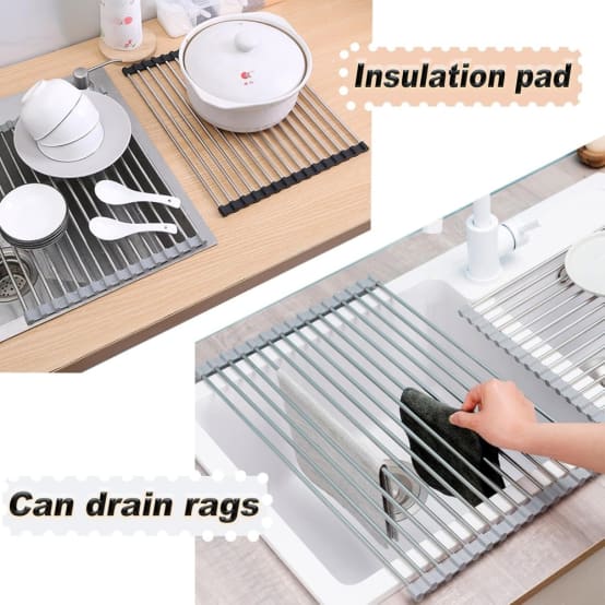 Égouttoir D'évier Multifonctionnel En Acier Inoxydable 304 Pour Fruits Et Legumes~p132045122