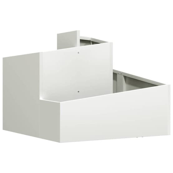 Cache pot de jardin Blanc 60 x 60 x 50 cm Acier vidaXL 873572 Jardiland