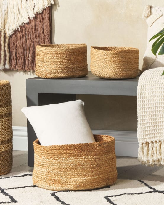 Lifestyle Lover Lot De 3 Paniers De Rangement En Toile De