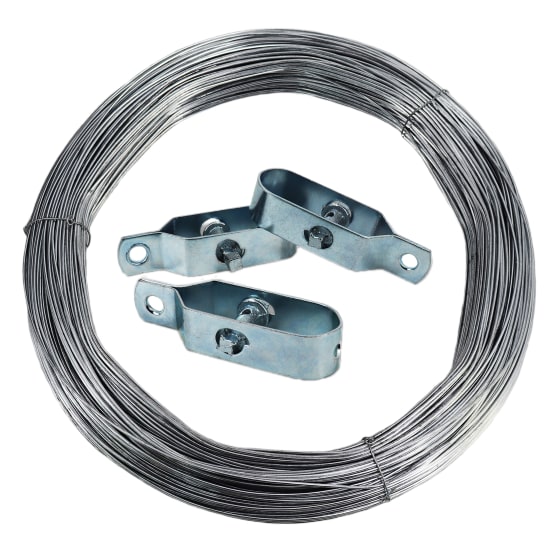 250 M Clôture De Protection Clôture Forestière, Clôture En Fil De Fer Fil Tresse 120 16 15 Poteaux Fil De Tension