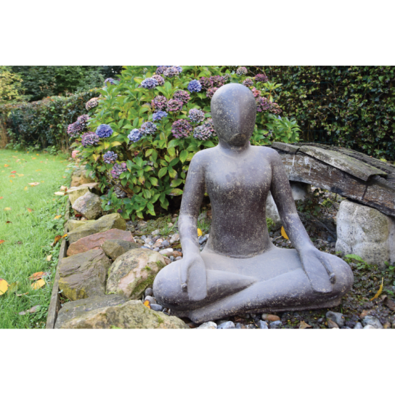 Statue jardin femme yoga Gris Jardinex Jardiland