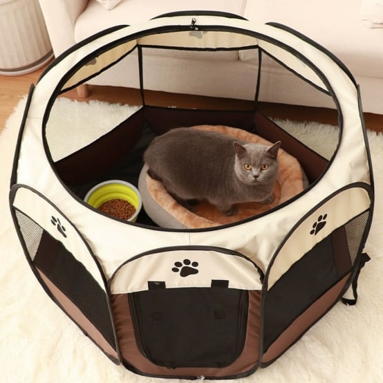 Cage pour chat pliable et de grande taille IntiMeg Jardiland