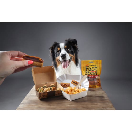 Flamingo - Friandises Fast Food Boîte à emporter 260 g pour chien ...
