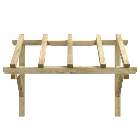 Auvent De Porte D'entrée, Marquise De Porte Extérieur 150x100x100 Cm Bois De Pin Solide