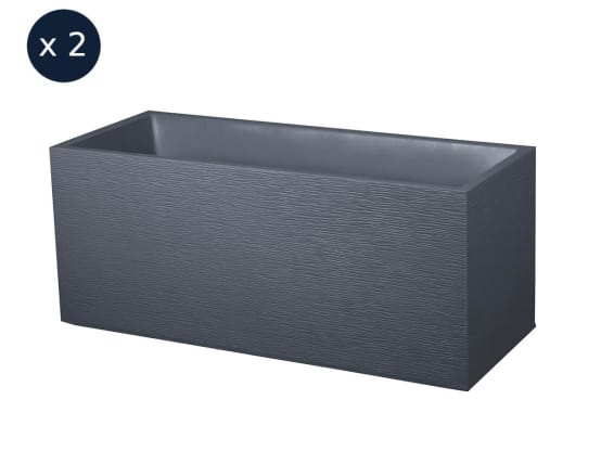 Jardinières 2 Unités Acier Gris Anthracite 30x30x30 Cm | Leroy Merlin