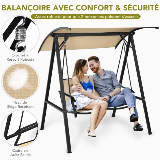 Auvent De Balançoire Balançoire D'extérieur Auvent Jardin Cour Étanche