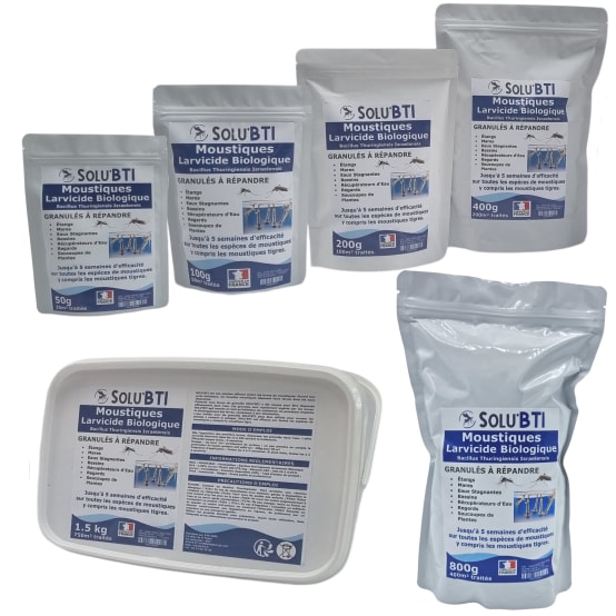 SOLUBTI - Moustiques - 30 Gr De Larvicide Biologique - BTI - Bacillus Thuringiensis - Pour 15m2 | Leroy Merlin