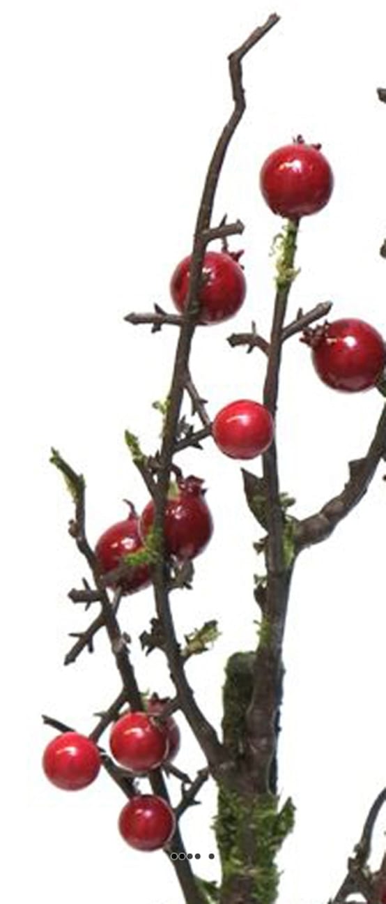 KARELLS 10 Pièces Baies De Houx Artificielles,Baies Rouges Branches De Baies De Houx,Tiges De Baies Rouges Artificielles,Baies De Houx De Fruits Givrés De Noël,pour Décorations De Maison