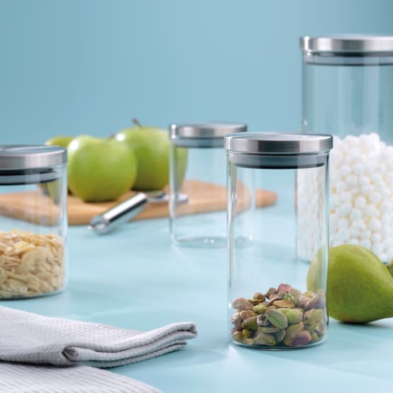 BOCAL HERMÉTIQUE TRANSPARENT VERRE 9,84 CM FIDO BORMIOLI ROCCO