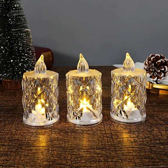 Bougie D'Extérieur Étanche Sans Flamme Avec Minuteur - Grande