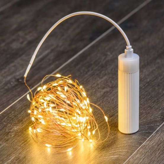Guirlande Lumineuse LED Avec Batterie Et Minuterie USB - Pour Intérieur