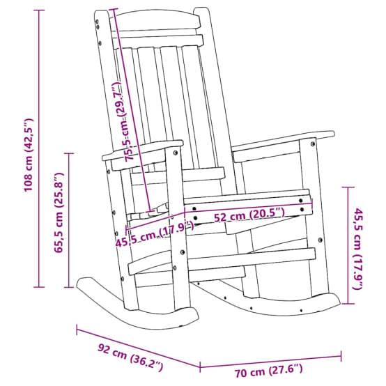 POLYWOOD® Chaise Berçante Classique Adirondack Et Commentaires
