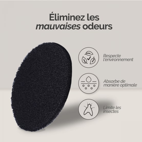 Filtre Charbon Actif Compost Lot De 5 Filtres à Charbon Actif Pour Composteur - Élimination Des Odeurs - Taille Universelle Adaptable Poubelles à Compost