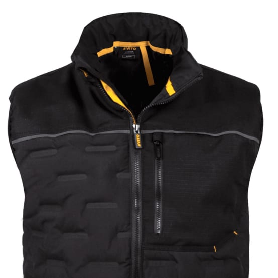 Gilet de travail sans manche Noir Taille XL Doudoune Tissu