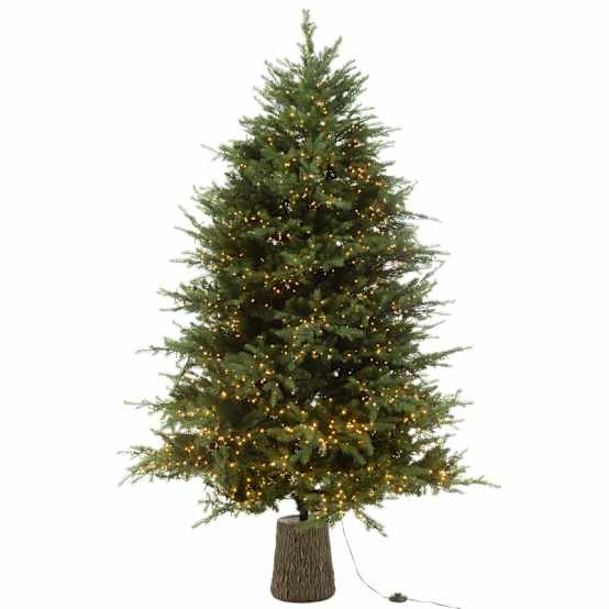 Sapin de Noël avec led en plastique vert 140x140x210 cm - J-Line