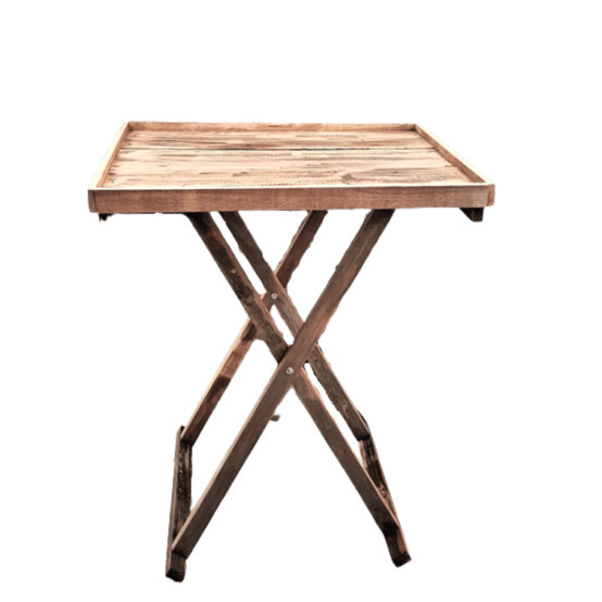 Table en bois marron 45 x 45 x 55 cm Chemin de campagne Jardiland