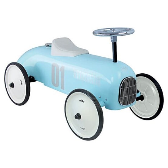 Porteur voiture vintage bleu tendre pour enfants Jardiland