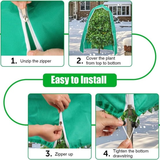 Housses De Protection Pour Plantes Avec Cordon De Serrage 4 Pcs Cfw35590 91469443