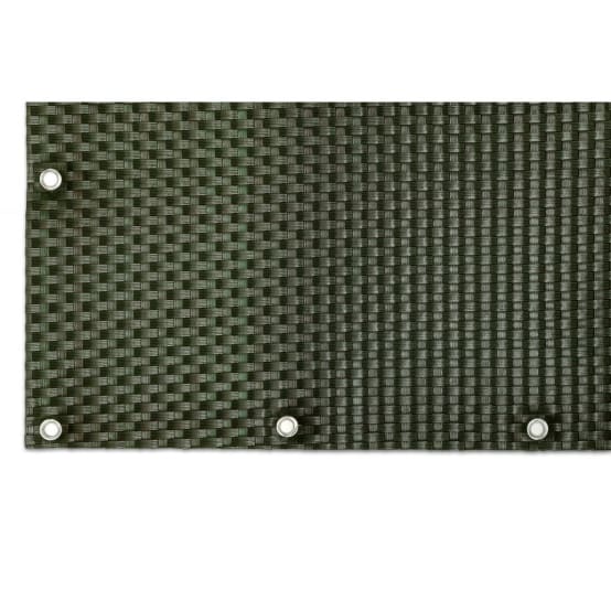 Brisevue en résine tressée avec oeillets métalliques coloris vert 1 x