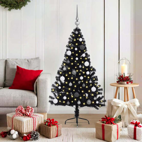Sapin De Noël Mural Artificiel 210 Cm Pré-décoré & Lumineux Pour Petits Espaces – ComfortXL Outdoor Living