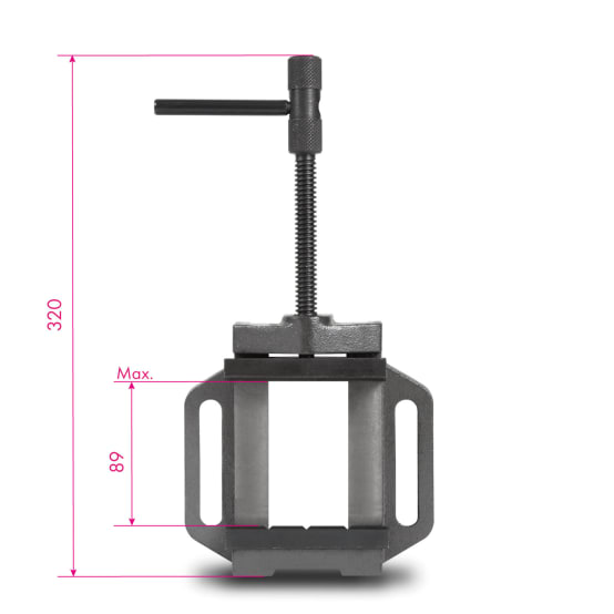 BSD Étau De Perceuse En Fonte - Etau Pour Perceuse à Colonne - 2 Axes Étau à Croix 125mm (5") - 12kg