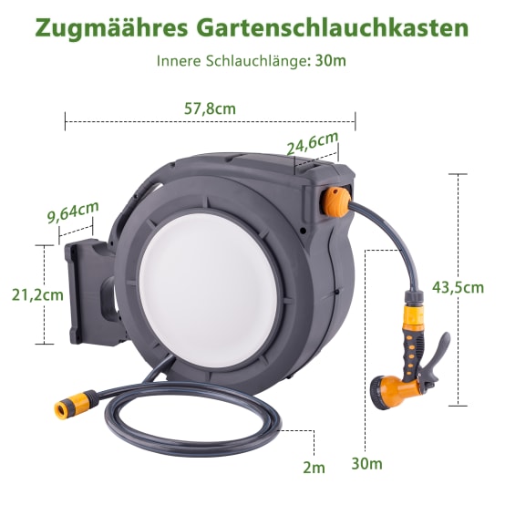 Enrouleur Tuyaux D'arrosage VidaXL Enrouleur De Tuyau Mural Pour Tuyau