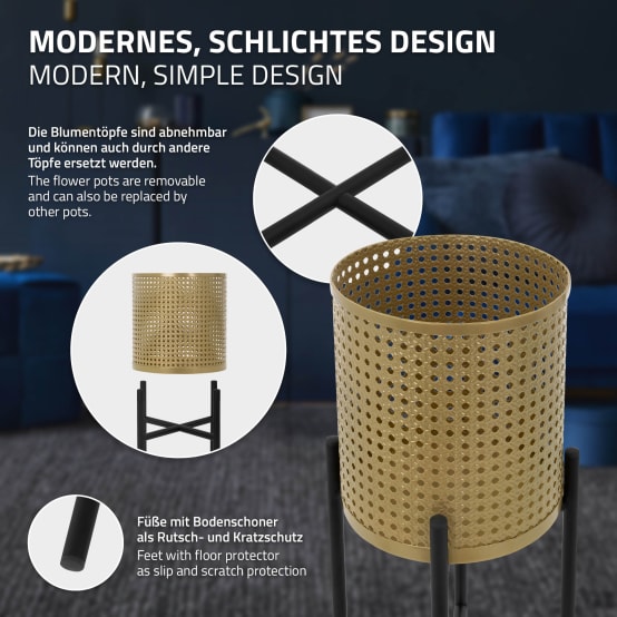 Greatideal En Bois, Support Pot Rond Pour Fleurs, Support