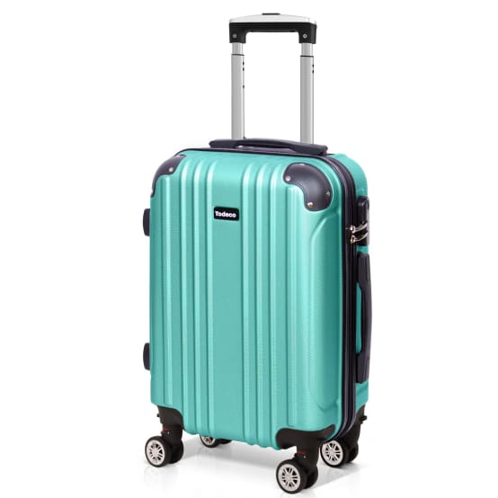 Todeco Valise Cabine 55cm, Valise à Main légère avec Coque Rigide