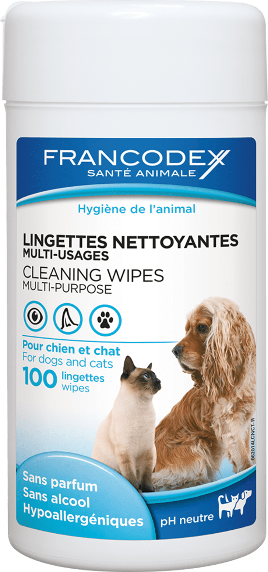 Lingettes nettoyantes Ecosoin Bio pour chien et chat