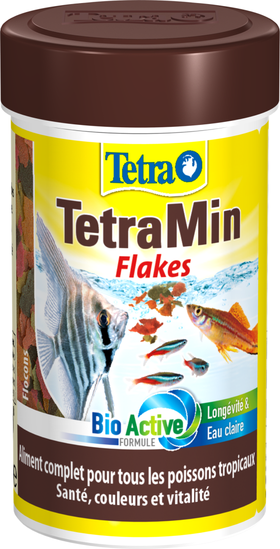 Aliment complet pour poissons tropicaux- TetraMin Flakes - 100 ml
