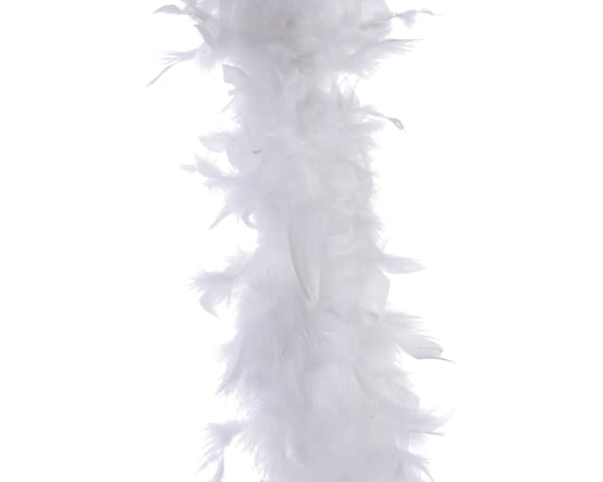 Kaemingk - Guirlande Boa de plumes blanches Ø.15 x H.184 cm