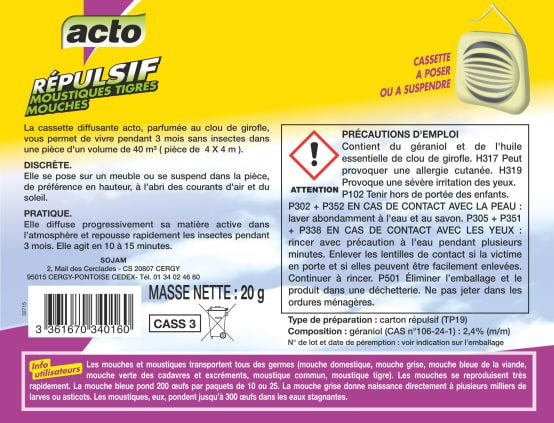 Acto - Diffuseur électrique moustiques 30 ml - Jardiland