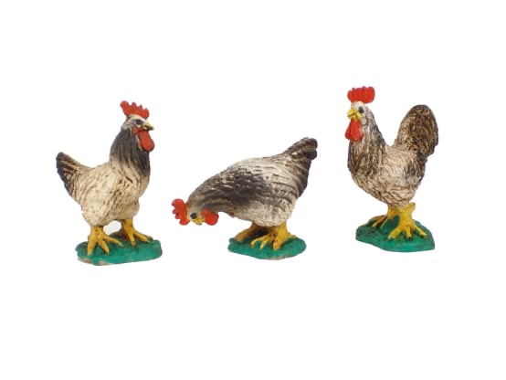 Figurines miniatures de coq, de poule et de poussins - Fourniture de jardin  féerique miniature - Accessoire de jardin féerique sur le thème de la