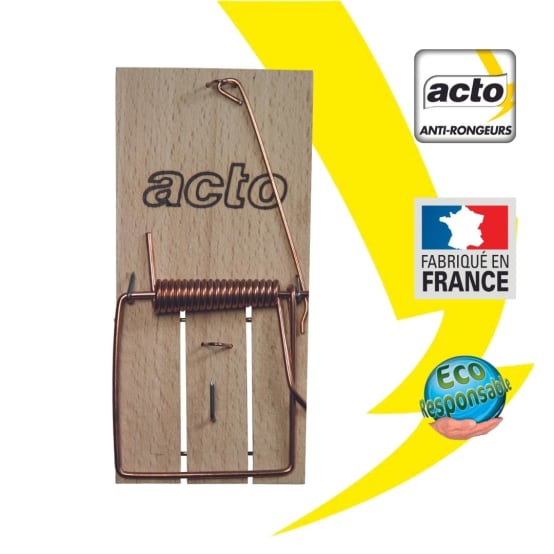 Acto - Piège à rats tapette avec socle en bois - Jardiland