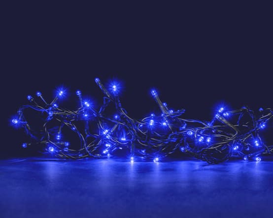 Guirlande lumineuse Flicker LED bleues 10m - OOGarden