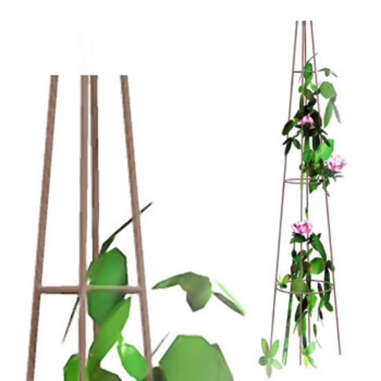 Tuteur pour plantes grimpantes, en acier H. 180 cm
