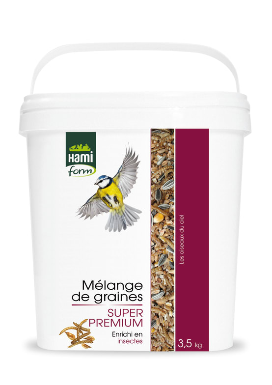 Mélange de graines fruits et insectes pour oiseaux du jardin 5 kg 