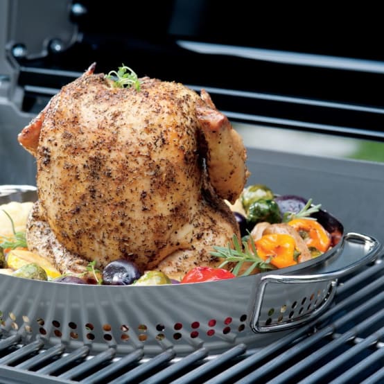 Support de cuisson pour poulet - Weber - En inox - Pour Gourmet BBQ System  Weber