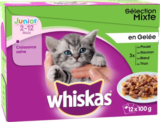 Whiskas - Sachets Classique en sauce pour chat 1+ - 12 x 100 g - Jardiland
