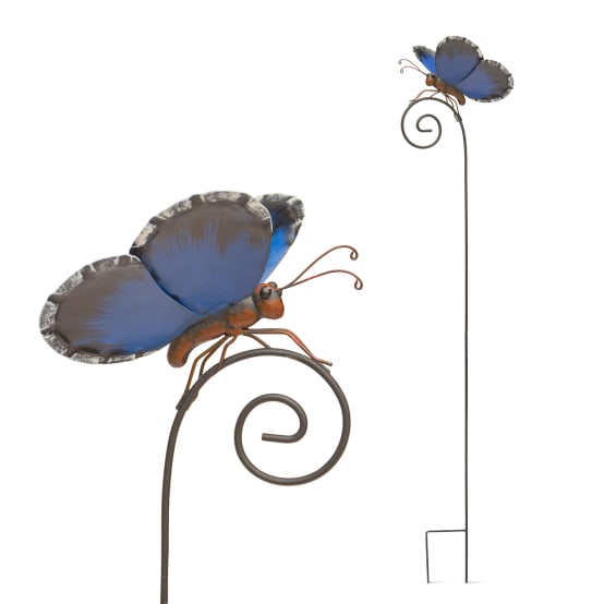 Tuteur Papillon bleu