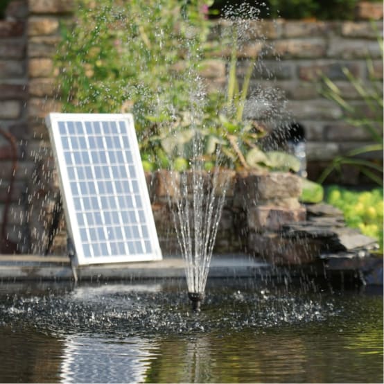 Pompe solaire pour étang fontaine avec batterie