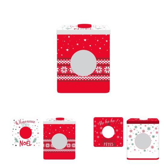 MUG de Noël imprimé - Rouge/blanc - L.10 x l.8 x H.9,5 cm - Jardiland