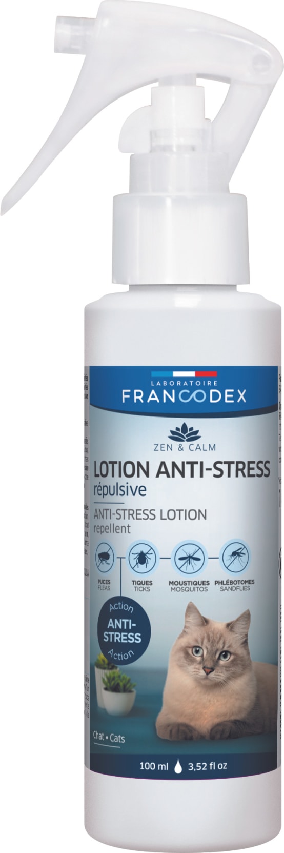 Spray anti-stress Chats aux actifs naturels 100ml Francodex