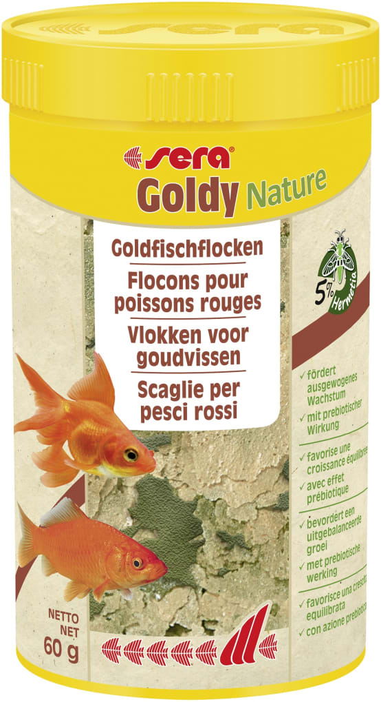 Sera - Flocon pour poissons rouges Goldy Nature 250 ml - Jardiland